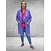 NO.1 BY OX Cardigan Long Ballonmouw  Paisley Purple